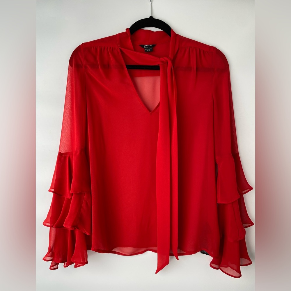 Marciano Sheer Long Sleeve Blouse